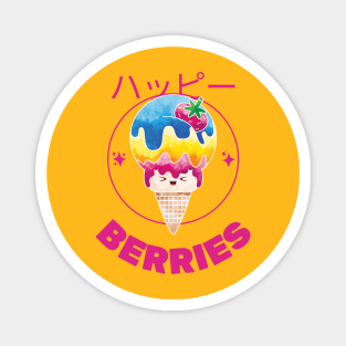 Japanese Kawaii Ice cream berries Magnet